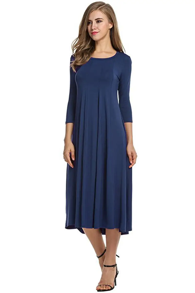 2024 Women's Cross-Border Long Dress 13 Color Large Hem - Image 7