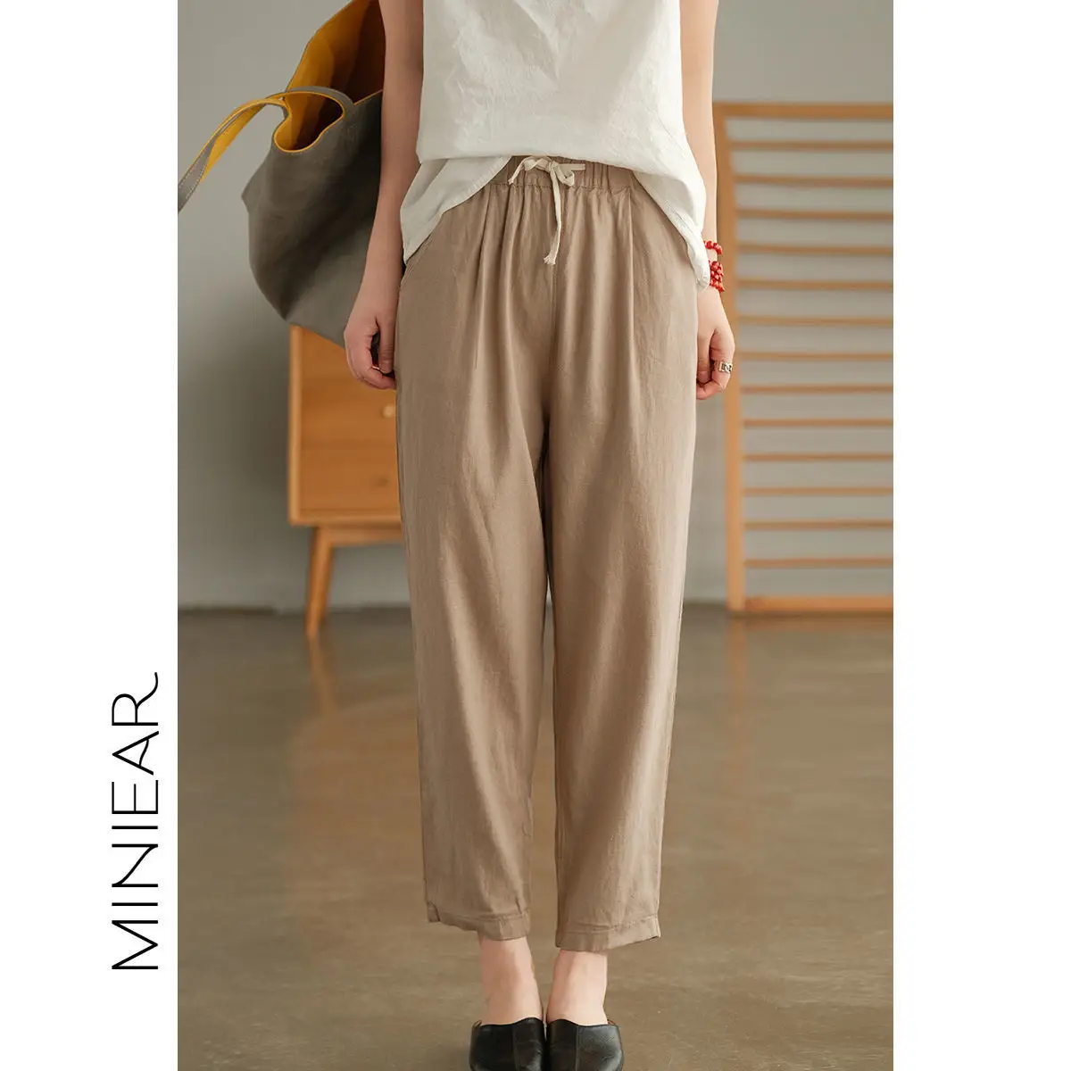 Women Cotton Harlan Pants Summer Skinny Ankle Length - Image 12