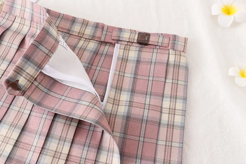 Japan Academy Plaid Pleated Skirt Summer Autumn