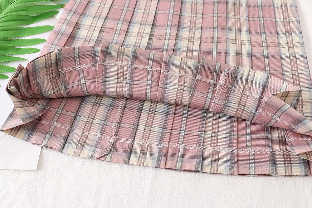 Japan Academy Plaid Pleated Skirt Summer Autumn