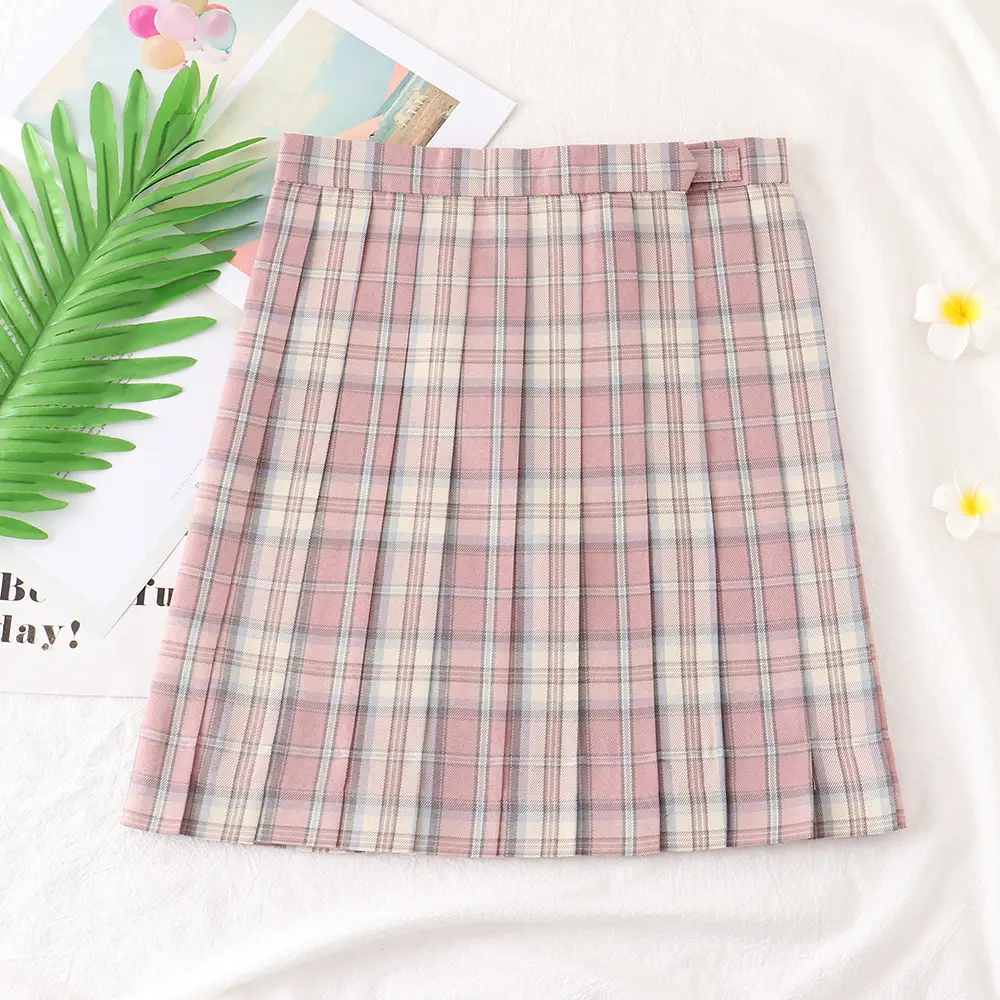 Japan Academy Plaid Pleated Skirt Summer Autumn