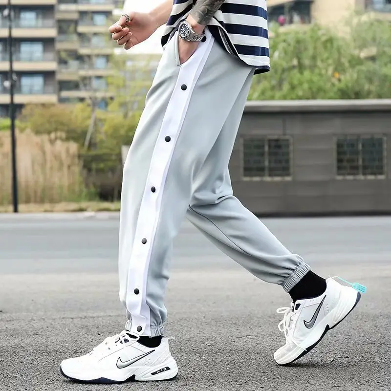 Men Ice Silk Buttoned Pants Summer Large - Image 4