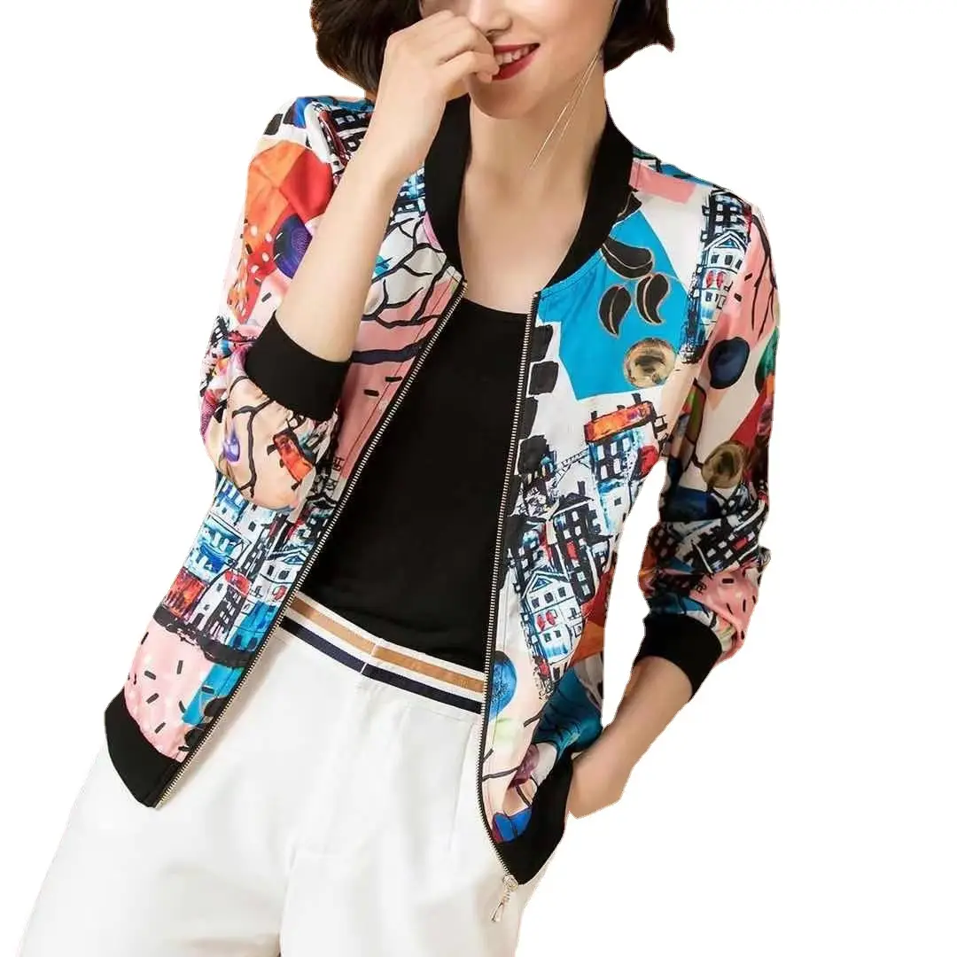 Women Printed Chiffon Jacket Spring Fall 2025 - Image 7