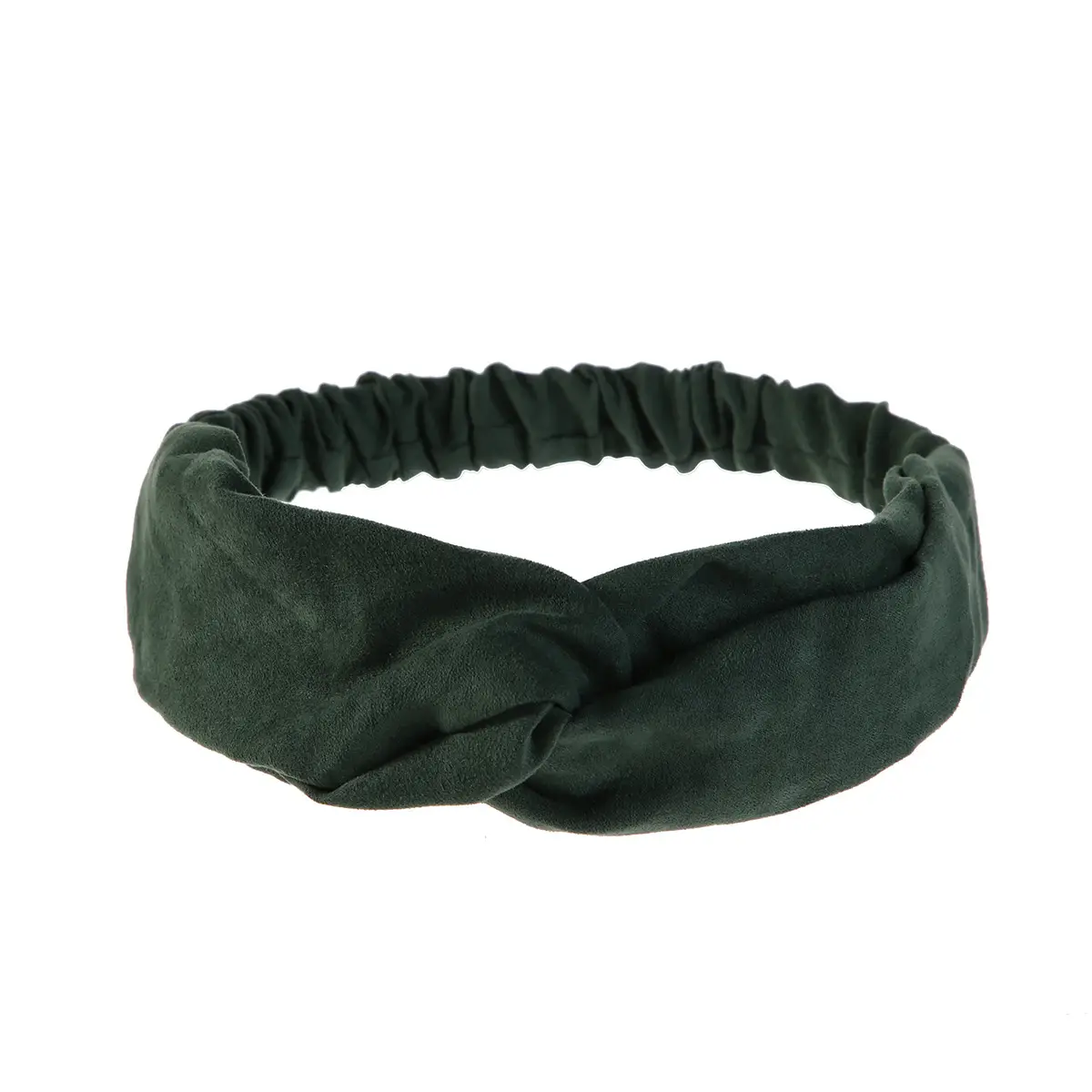 Green Elastic Cross Hair Band for Women - Image 7