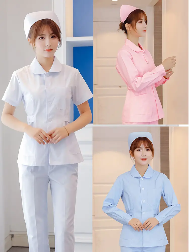 Nurses White Long Sleeve Top Short Sleeve Hospital Wear - Image 21
