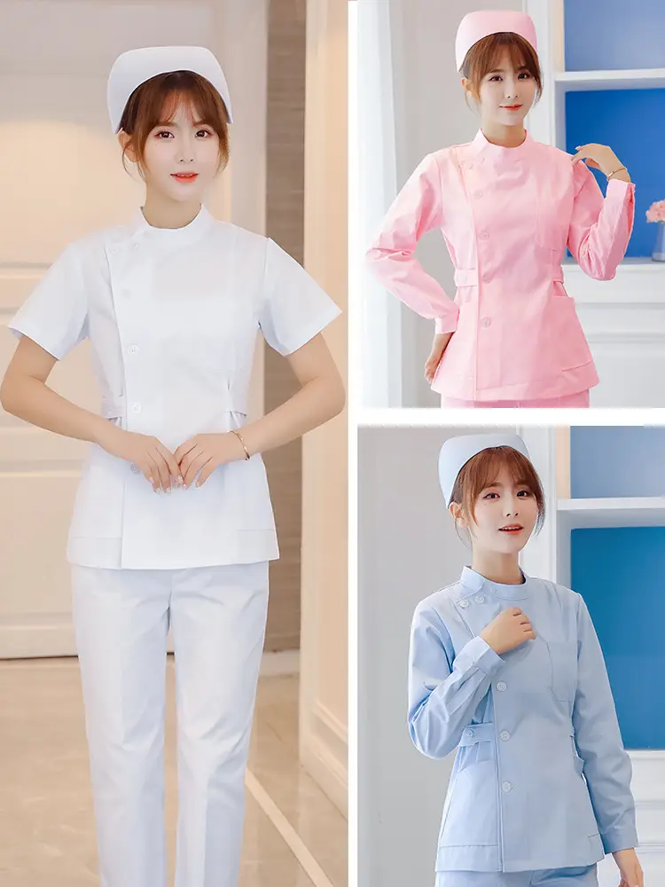 Nurses White Long Sleeve Top Short Sleeve Hospital Wear - Image 22