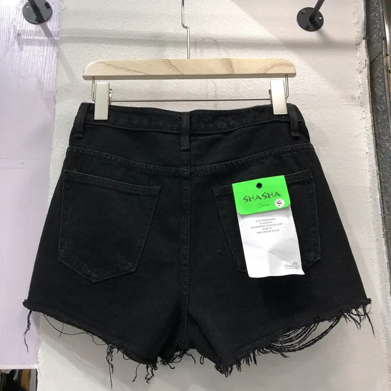 Black High Waist Denim Shorts for Girls New Arrival - Image 6