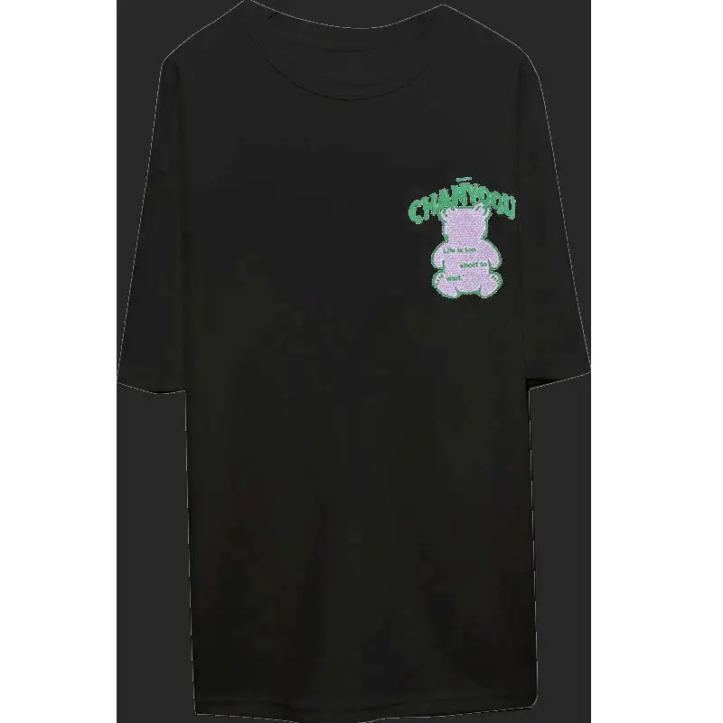 Pregnant Women Cotton T-Shirt White Green Print - Image 2