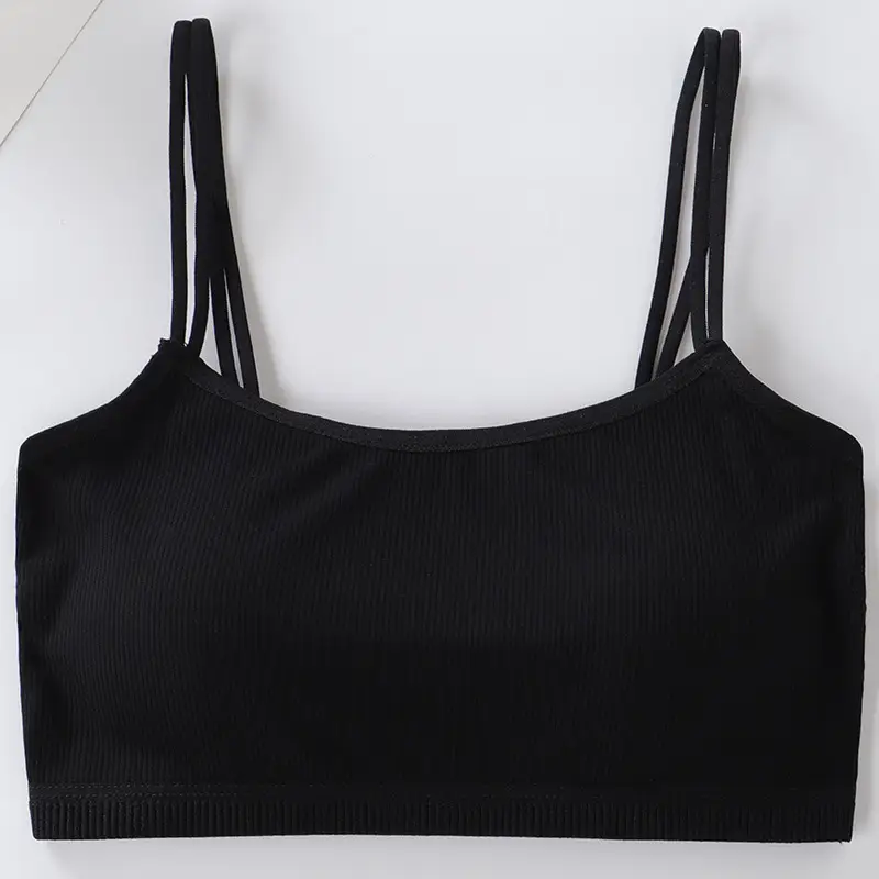 Girls' Tube Top Pure Cotton Double-Layer Middle and Large Children's Bra Junior High School Girls Vest Sling Underwear Developmental Children's Underwear