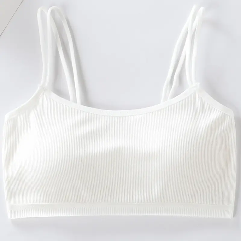 Girls' Tube Top Pure Cotton Double-Layer Middle and Large Children's Bra Junior High School Girls Vest Sling Underwear Developmental Children's Underwear — feature 5