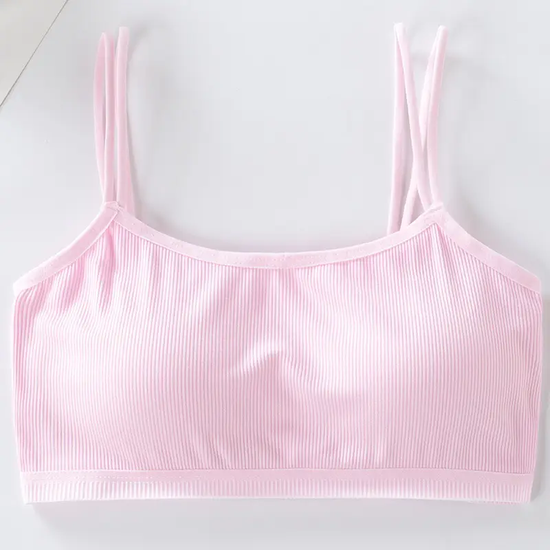 Girls' Tube Top Pure Cotton Double-Layer Middle and Large Children's Bra Junior High School Girls Vest Sling Underwear Developmental Children's Underwear — feature 6