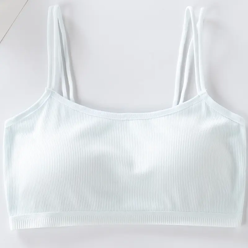 Girls' Tube Top Pure Cotton Double-Layer Middle and Large Children's Bra Junior High School Girls Vest Sling Underwear Developmental Children's Underwear — feature 8