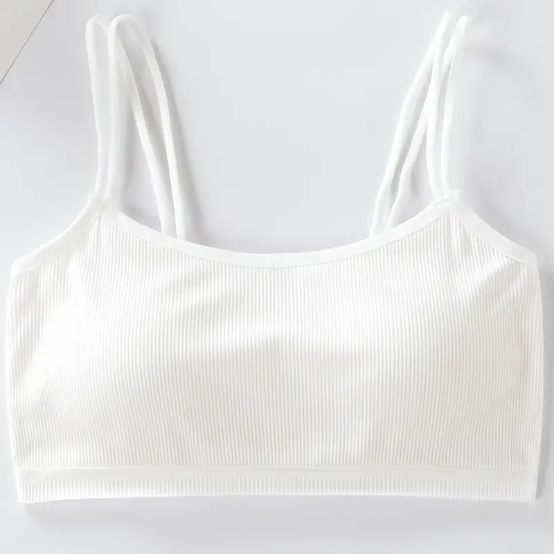 Girls' Tube Top Pure Cotton Double-Layer Middle and Large Children's Bra Junior High School Girls Vest Sling Underwear Developmental Children's Underwear