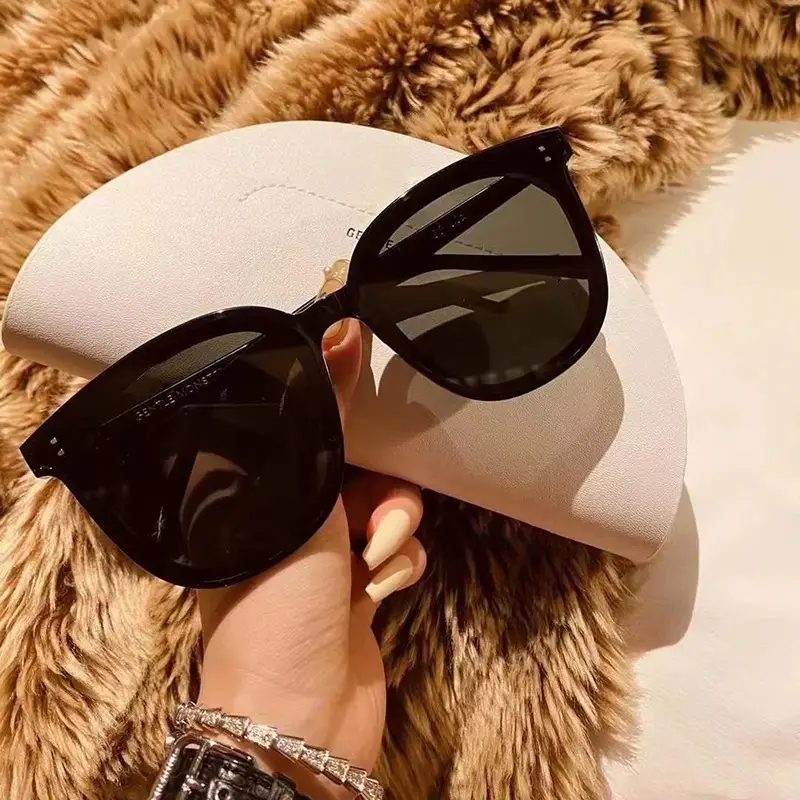 Women Anti-Uv Sunglasses Big Face Slimming Look 2024