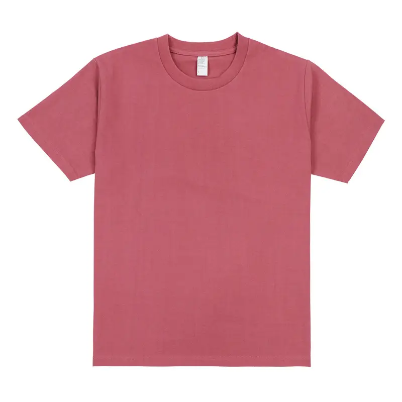 Men's Maroon Cotton T-Shirt Short Sleeve Couple Wear - Image 9