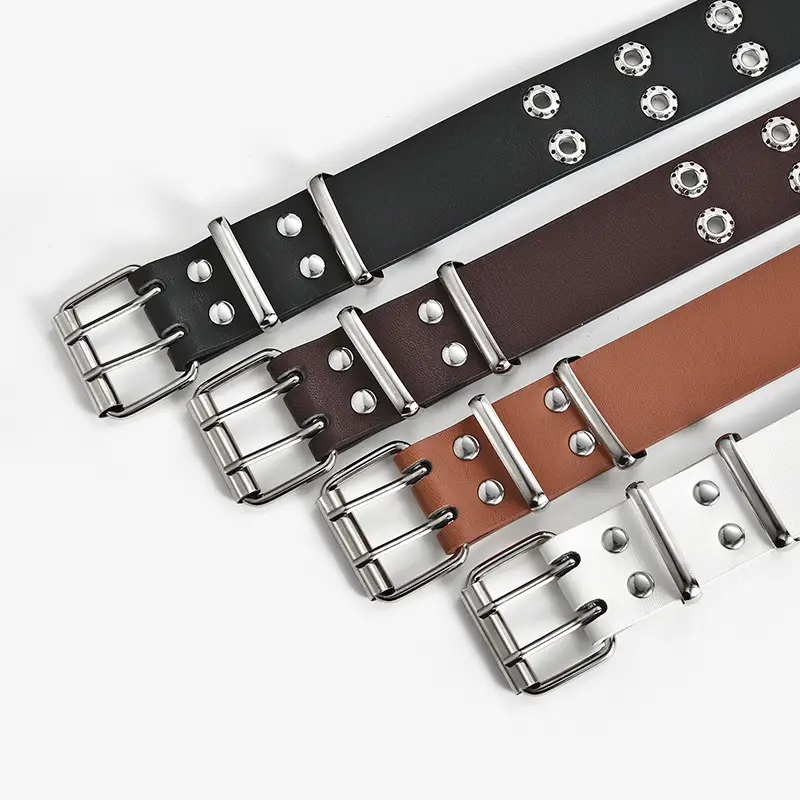 Silver PU Belt with Diamond Buckle for Women - Image 6