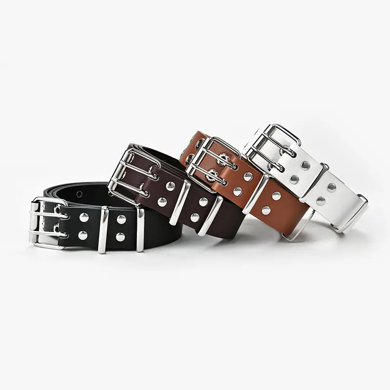Silver PU Belt with Diamond Buckle for Women - Image 7
