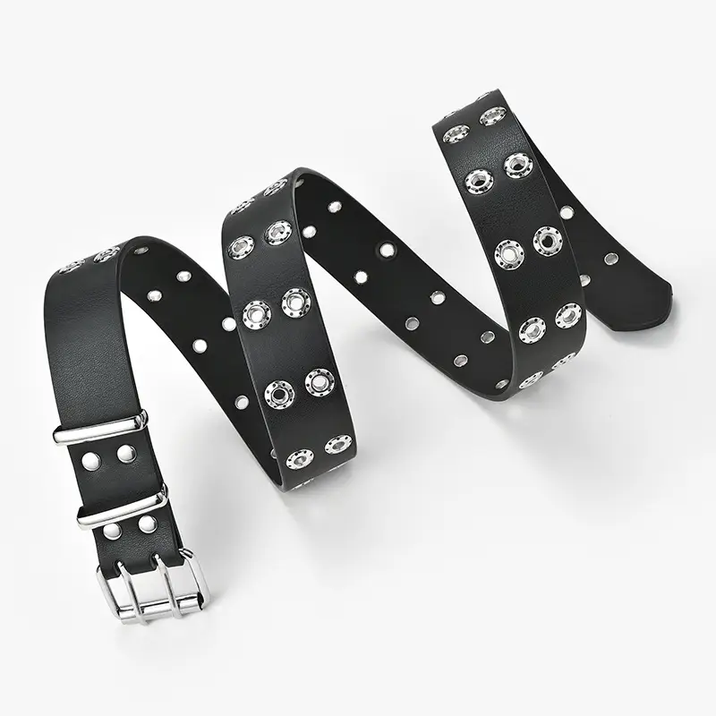 Silver PU Belt with Diamond Buckle for Women - Image 8