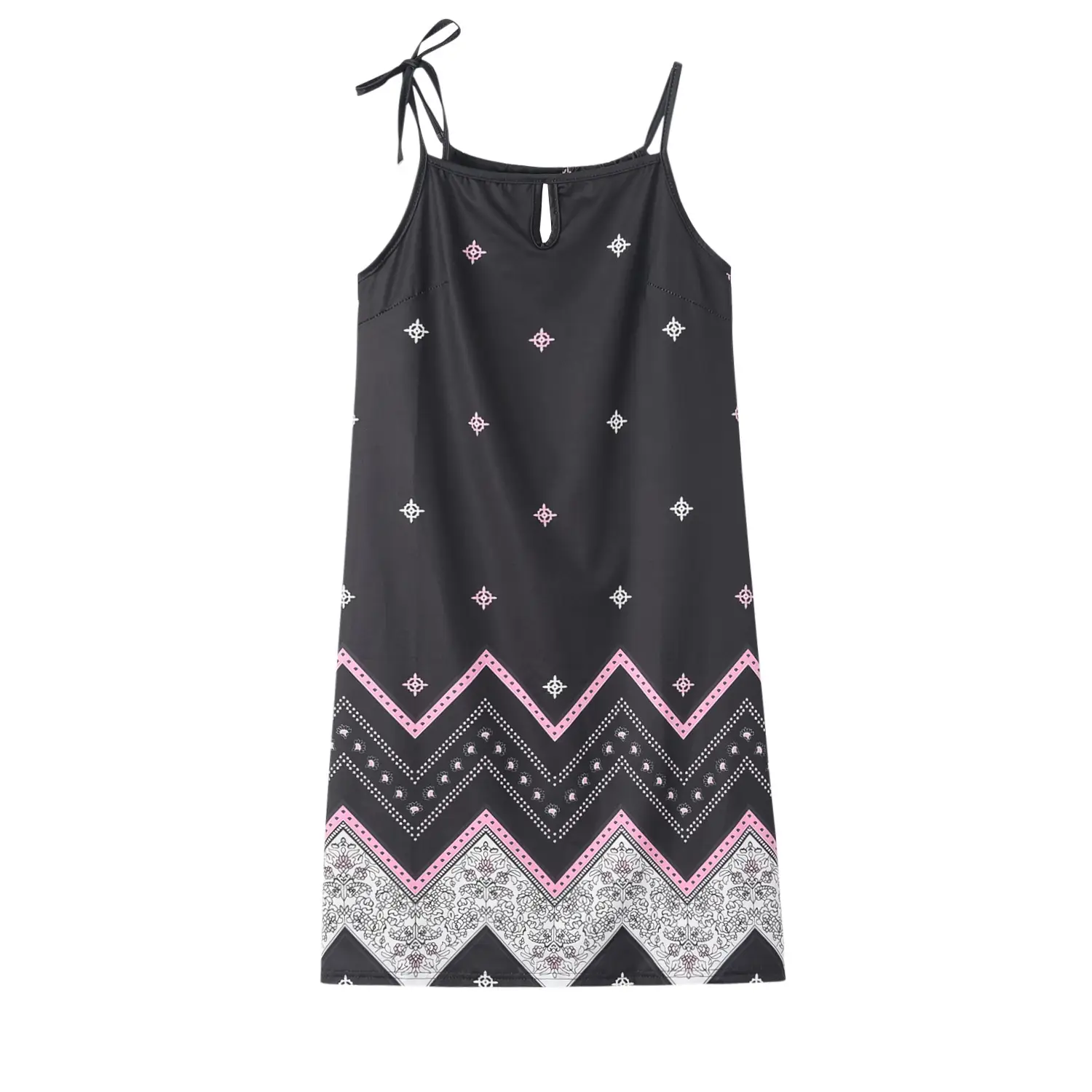 White Embroidered Sleeveless Dress with Flower Detail — feature 14