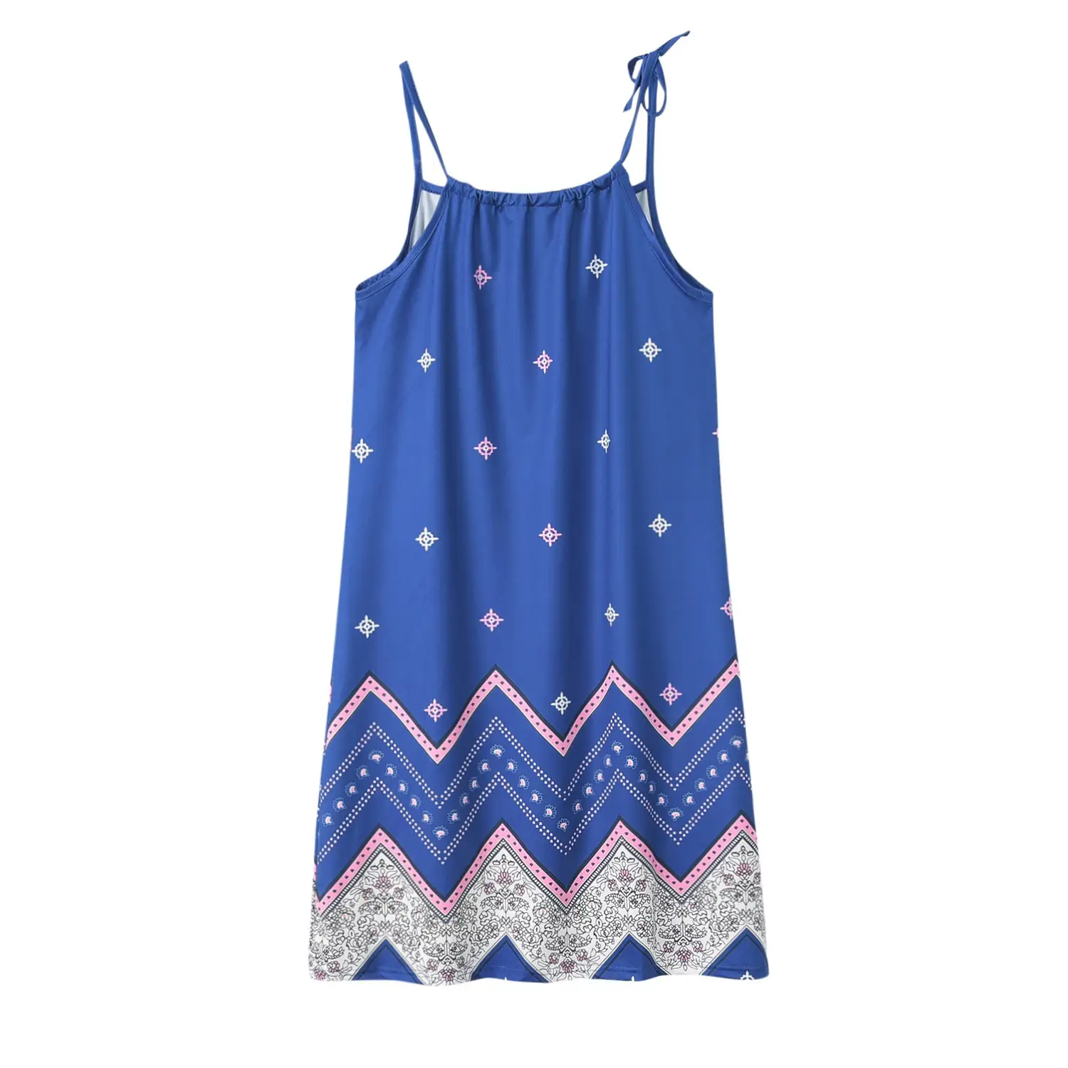 White Embroidered Sleeveless Dress with Flower Detail — feature 16