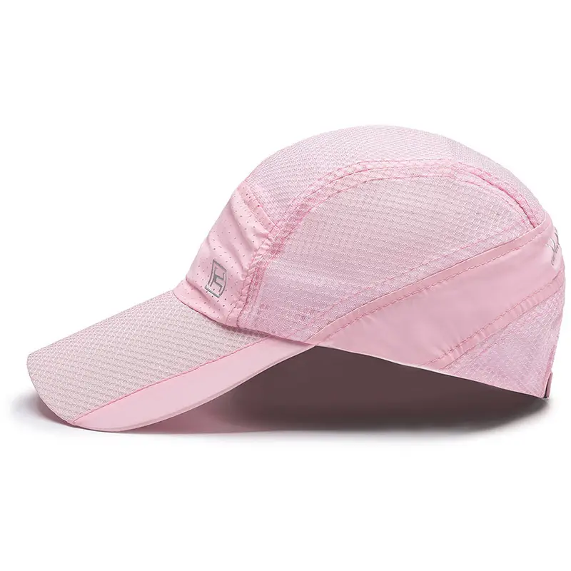 Pink Women's Mesh Travel Cap with Adjustable Closure - Image 4