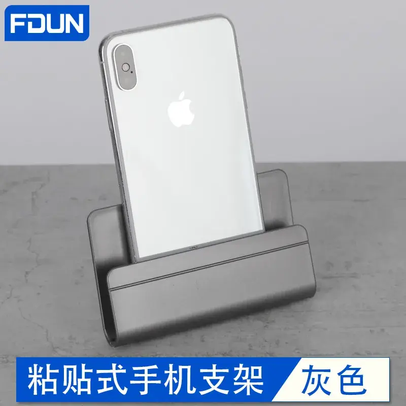 Wall-Mounted Phone Stand Gray No Drill - Image 8