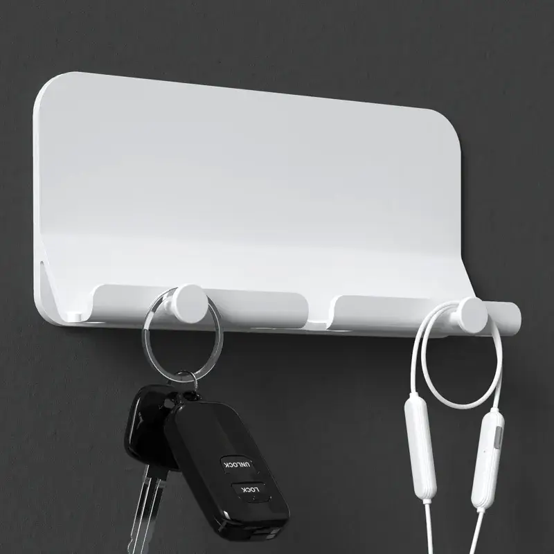 Wall-Mounted Phone Holder with No-Drill Design