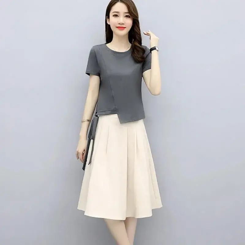 Women Loose Fit Skirt Set Summer 2026 Teal - Image 7