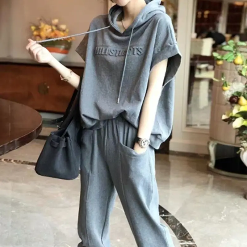 Women Grey Two-Piece Casual Set Spring Summer 2026 - Image 5