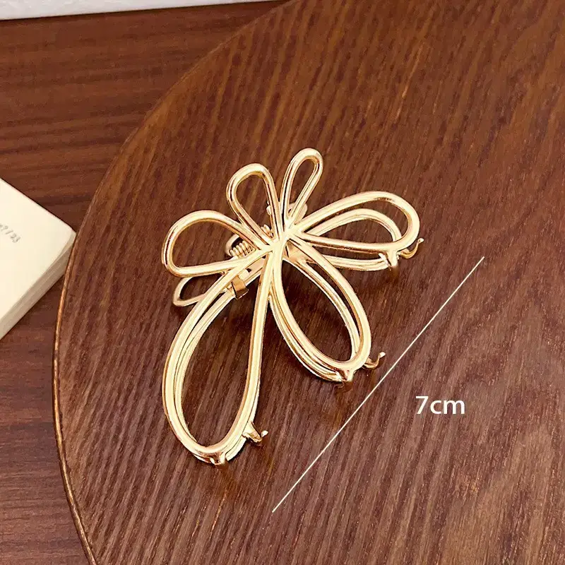 Large Silver Hairpin with Pearl Grip and Rhinestone Back