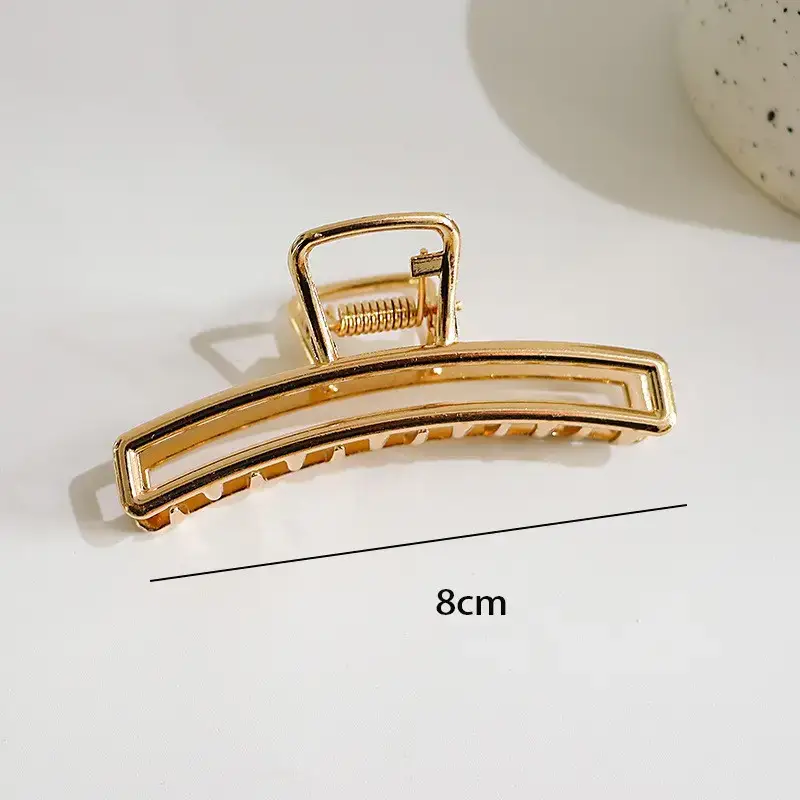 Large Silver Hairpin with Pearl Grip and Rhinestone Back