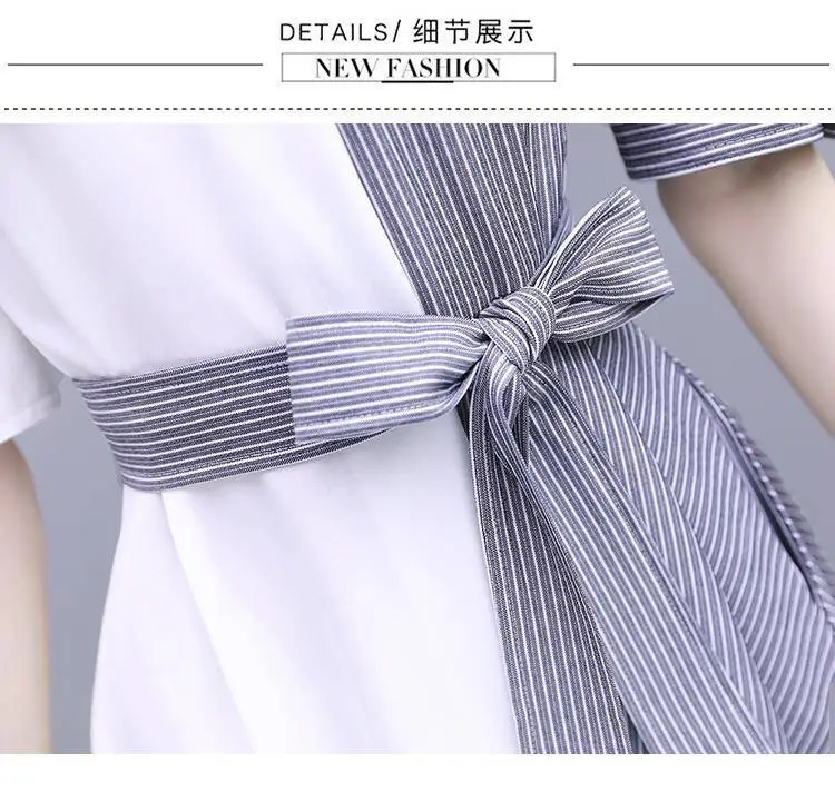Women Grey Slimming Mid-Length Dress with Irregular Patchwork — feature 12