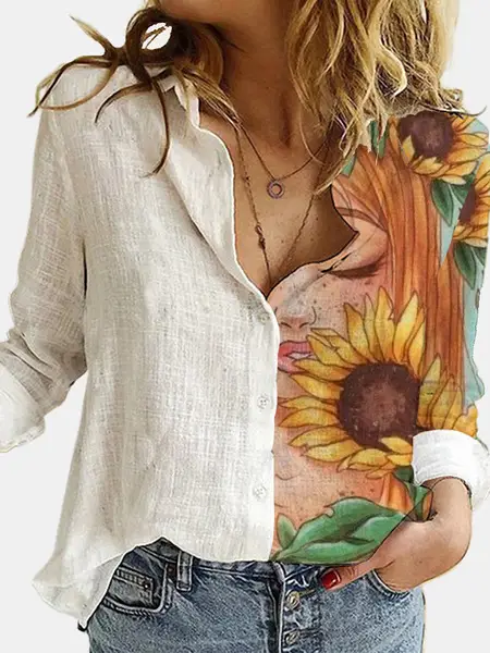 2021 New Arrival Long Sleeve Graph Print Shirt for Women - Image 3