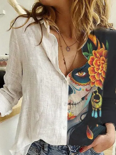 2021 New Arrival Long Sleeve Graph Print Shirt for Women - Image 10