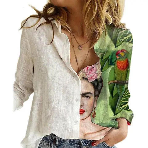 2021 New Arrival Long Sleeve Graph Print Shirt for Women - Image 15