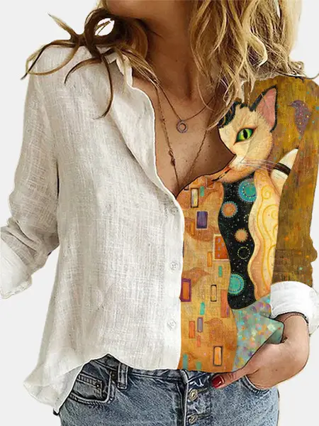 2021 New Arrival Long Sleeve Graph Print Shirt for Women - Image 16