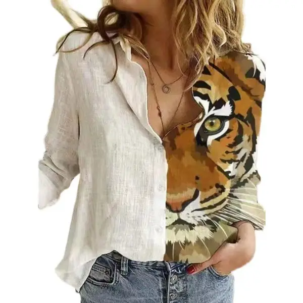 2021 New Arrival Long Sleeve Graph Print Shirt for Women - Image 7