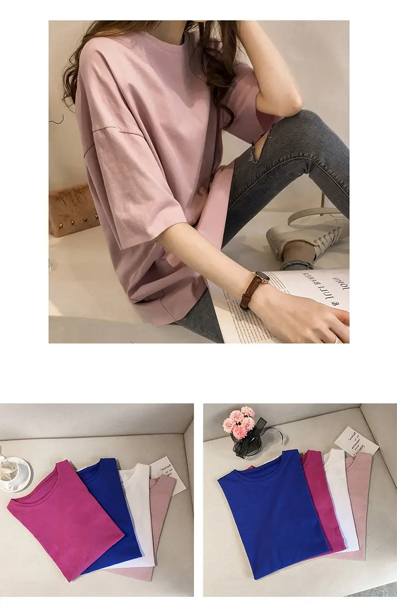 Women Purple Short Sleeve T-Shirt Large Summer 2021 — feature 17