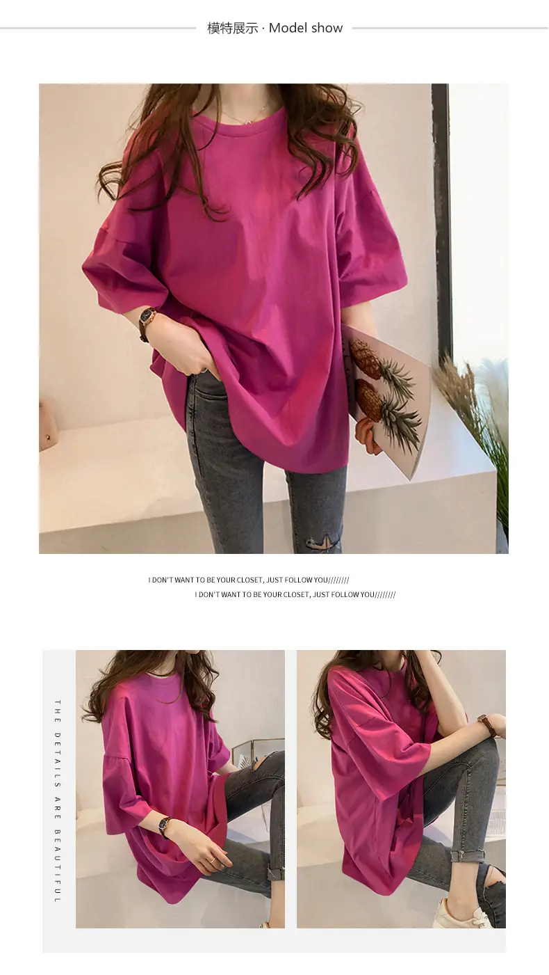 Women Purple Short Sleeve T-Shirt Large Summer 2021 — feature 4