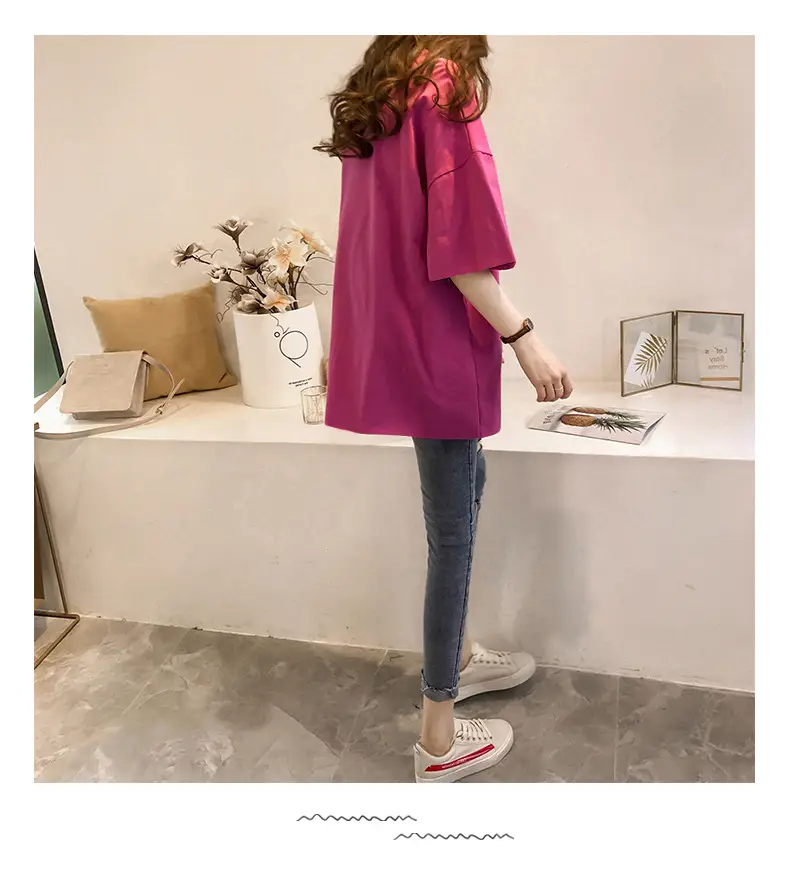 Women Purple Short Sleeve T-Shirt Large Summer 2021 — feature 5