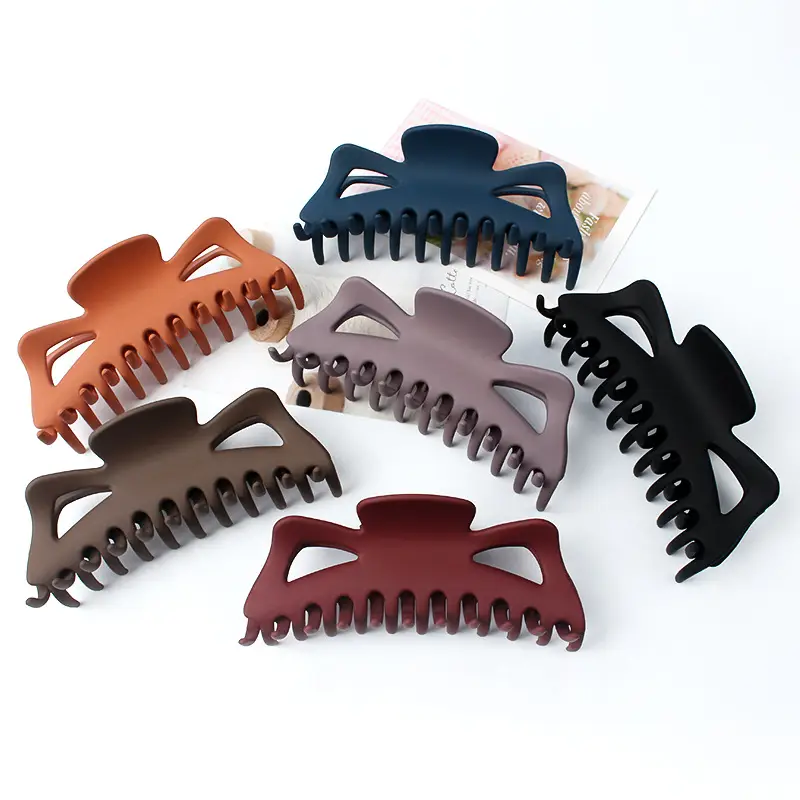 Matte Navy Hair Clip for Women Autumn Winter - Image 22