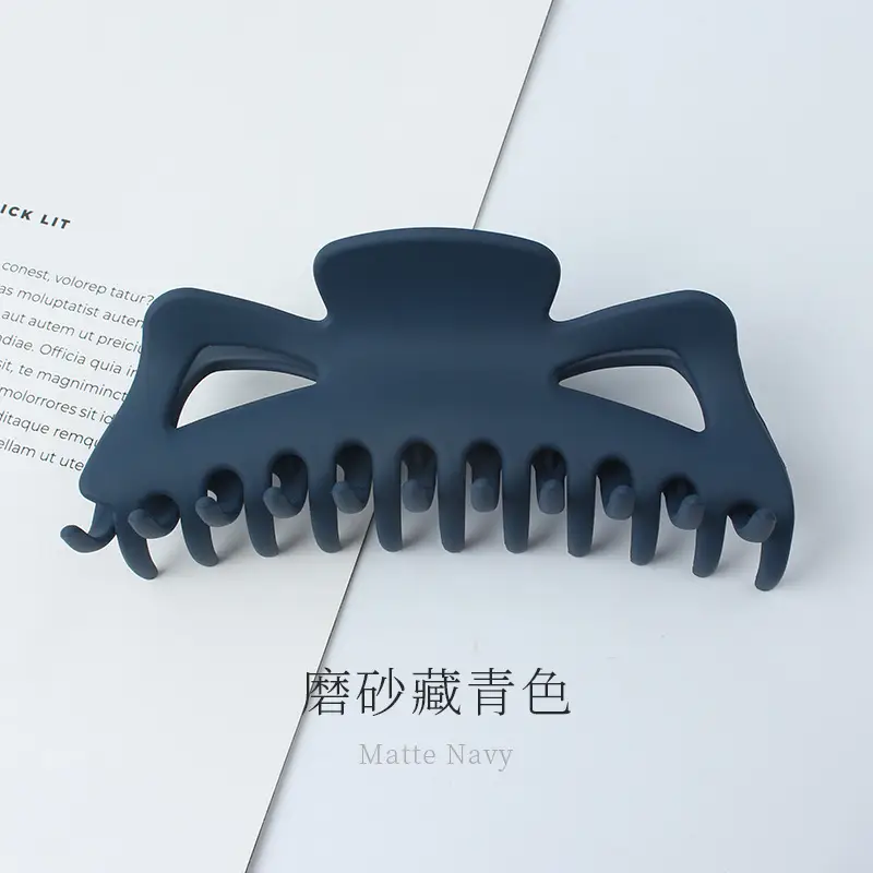 Matte Navy Hair Clip for Women Autumn Winter - Image 13