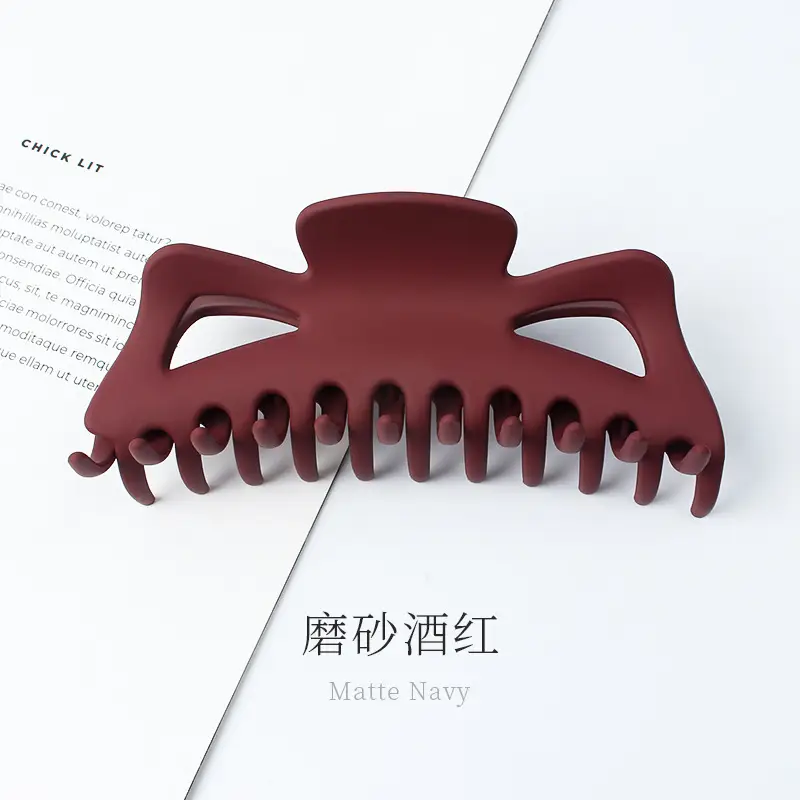 Matte Navy Hair Clip for Women Autumn Winter - Image 14