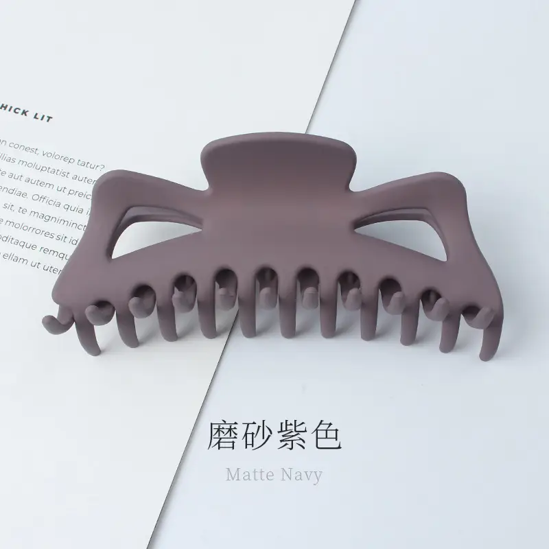 Matte Navy Hair Clip for Women Autumn Winter - Image 17