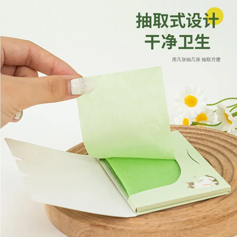 Green Tea Fragrance Facial Oil Absorbing Paper 100pcs - Image 11