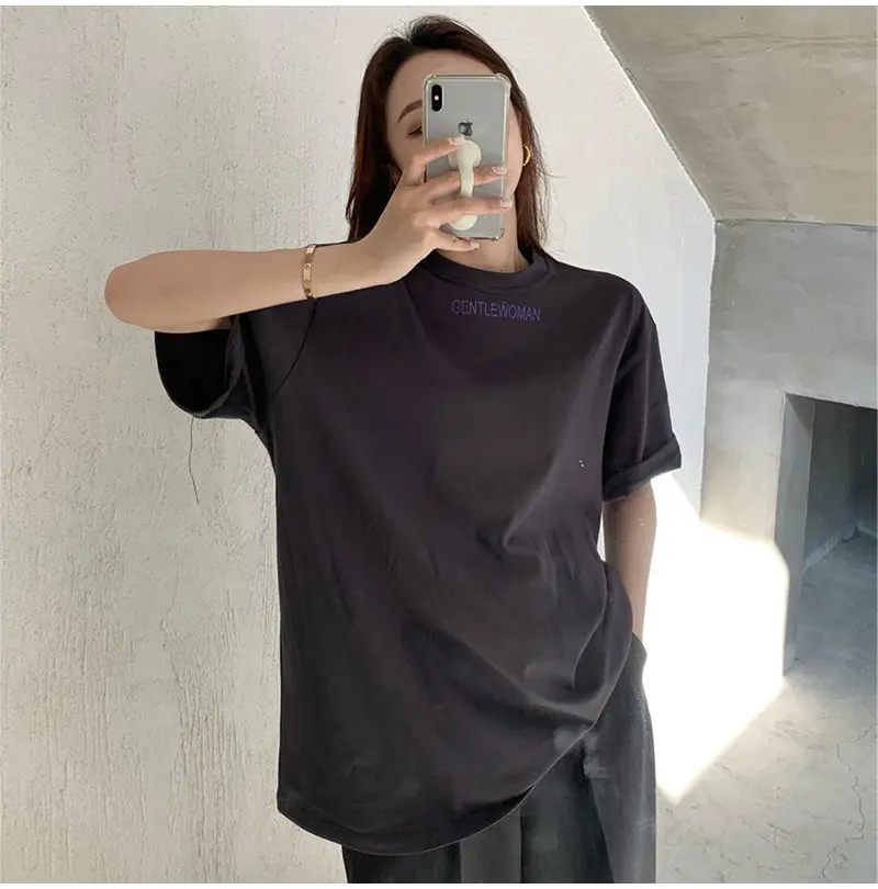 Women Short Sleeve T-Shirt White Loose Fit 2025 — feature 17