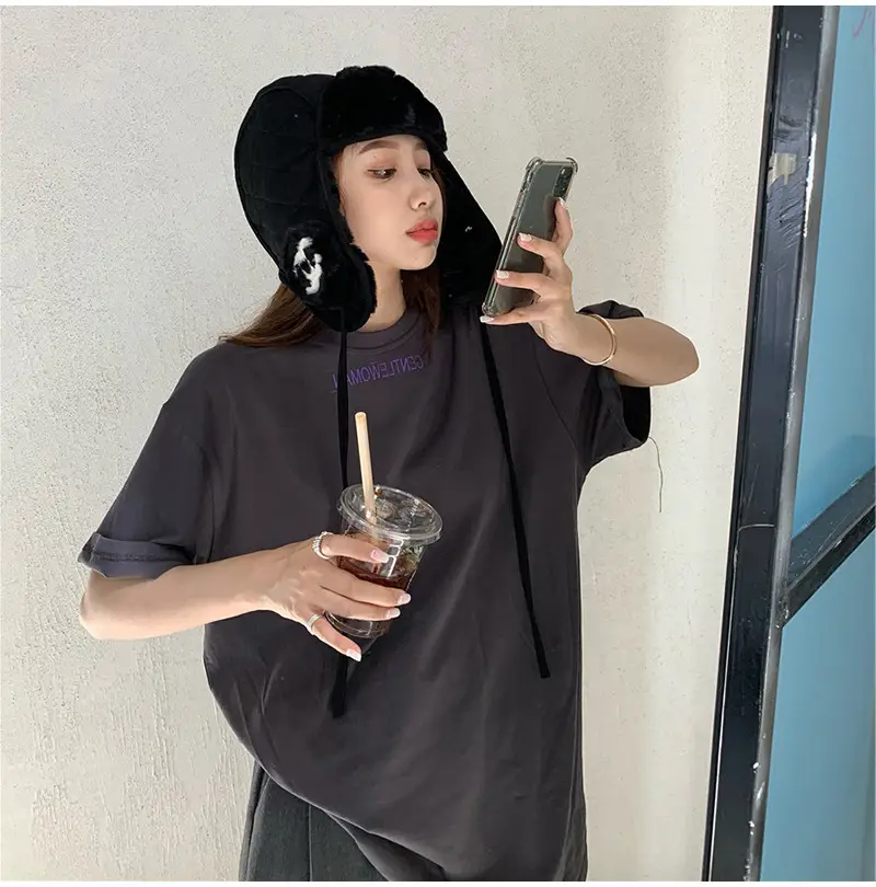 Women Short Sleeve T-Shirt White Loose Fit 2025 — feature 19