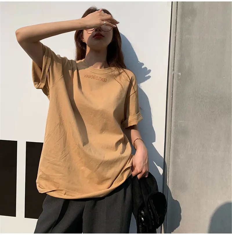 Women Short Sleeve T-Shirt White Loose Fit 2025 — feature 9