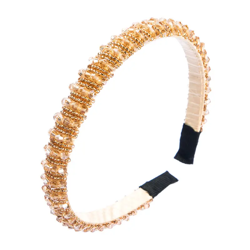 Korean Style Crystal Hairband with Black Strap - Image 14