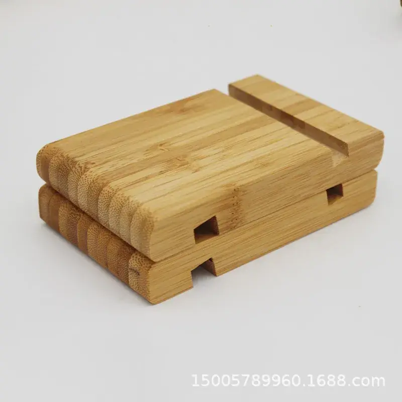 Laser Engraved Bamboo Mobile Phone Stand - Image 2
